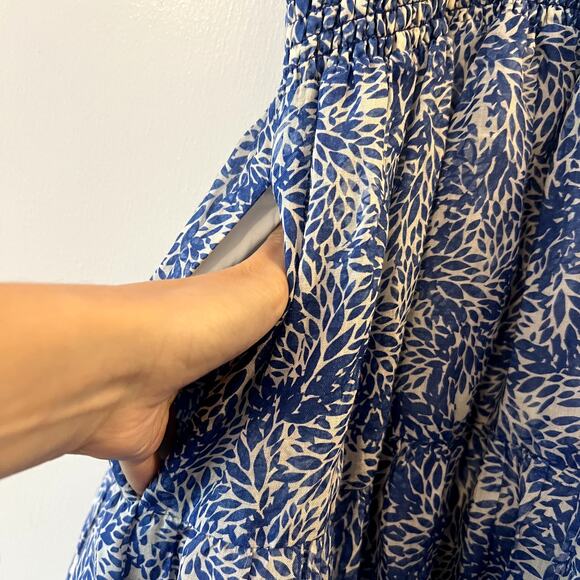 Amanda Uprichard Adelene Midi Dress in Chalet Size S blue white SW - Picture 10 of 15